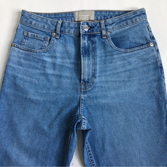 Everlane The Curvy Cheeky Jean High Rise Crop Blue Denim Jeans Size 29 - Picture 4 of 17